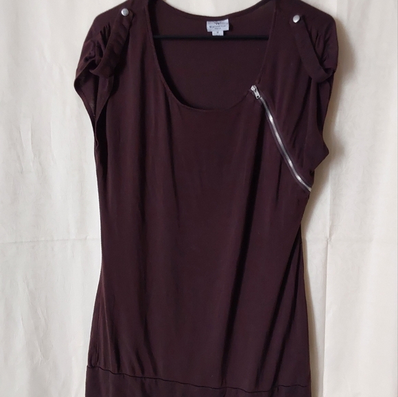 Worthington Blouse, Women's Size Medium Brown Worthington Tunic Top - Picture 4 of 4